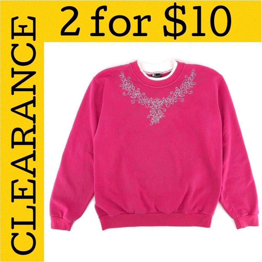 🟡 90s double collar crewneck sweatshirt Morning Sun 1990s vintage